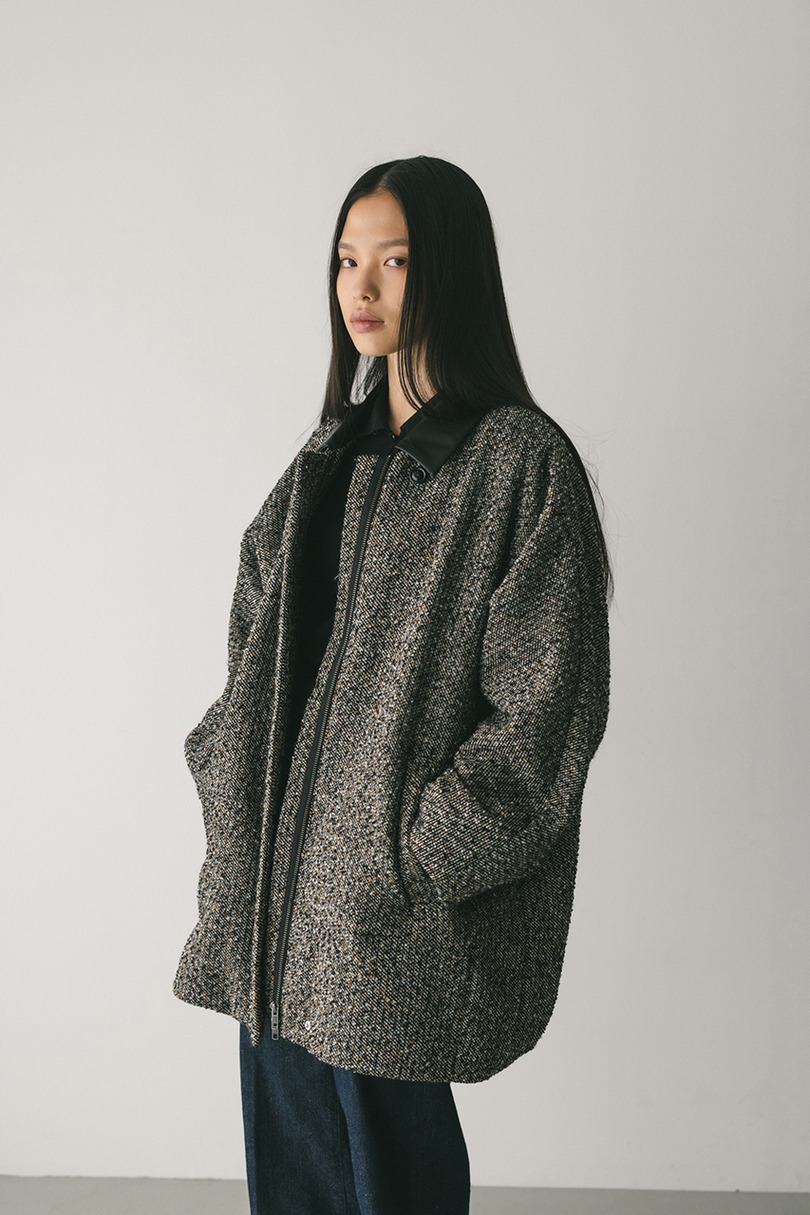 ツイードミディコート