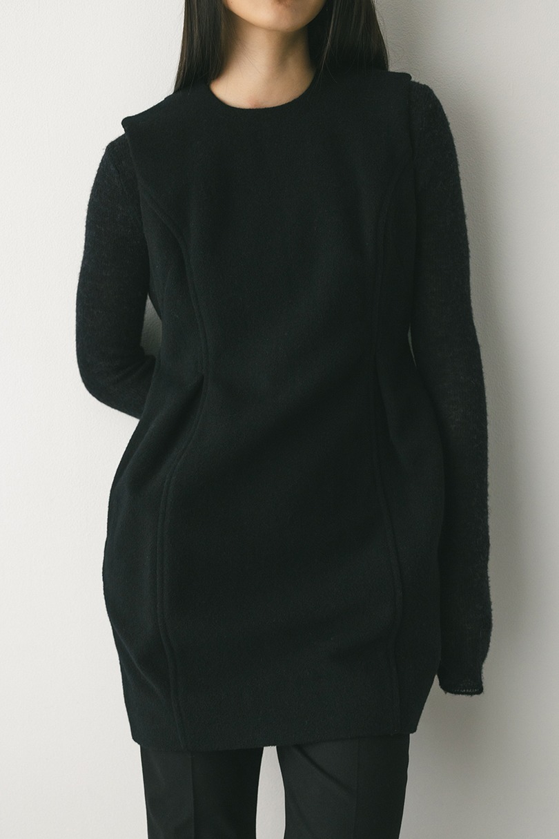 ウールミニワンピース 詳細画像 BLK 4