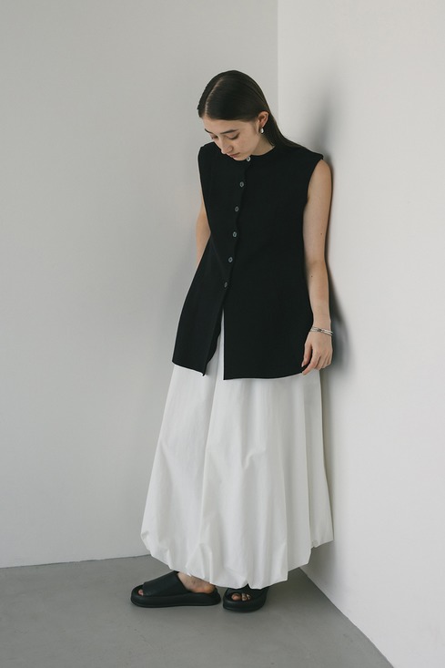 STYLEMIXER ドライフレアニットベスト　アイボリー STYLEMIXER ドライフレアニットベスト アイボリー STYLEMIXER