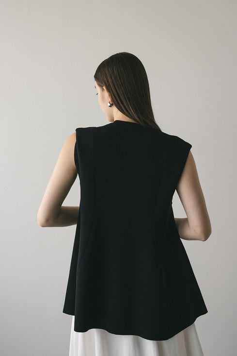 STYLEMIXER ドライフレアニットベスト　アイボリー STYLEMIXER ドライフレアニットベスト アイボリー