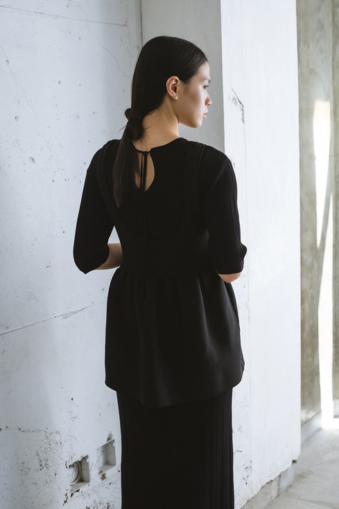 マルチWAYペプラムニットワンピース｜STYLEMIXER（スタイルミキサー