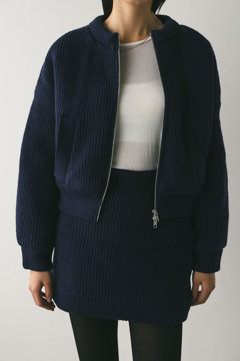 ニットパッファーブルゾン 詳細画像 NVY 3