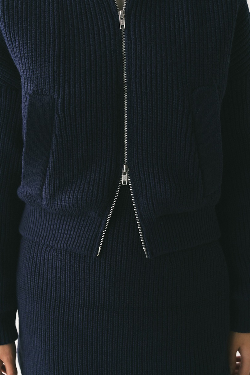 ニットパッファーブルゾン 詳細画像 NVY 5