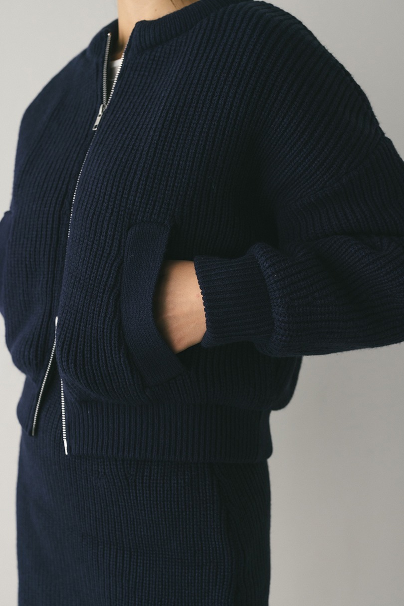 ニットパッファーブルゾン 詳細画像 NVY 6