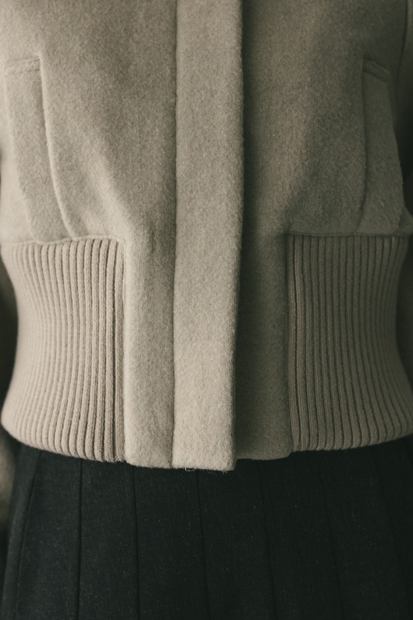 ワイドリブショートコート 詳細画像 L/BEG 5