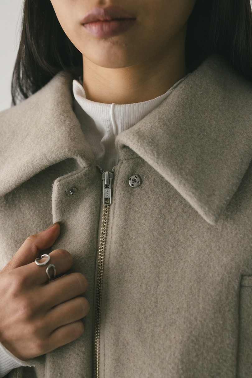 ワイドリブショートコート 詳細画像 L/BEG 7