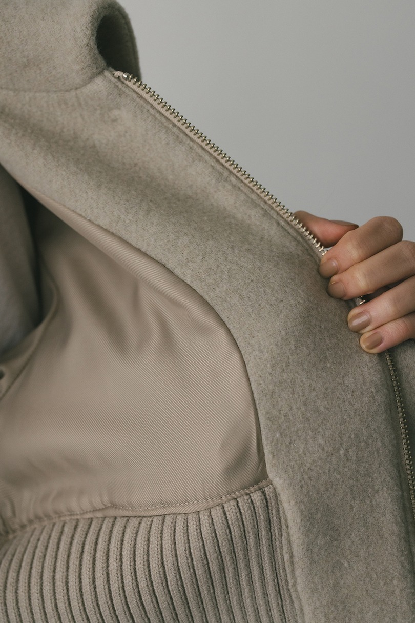 ワイドリブショートコート 詳細画像 L/BEG 8