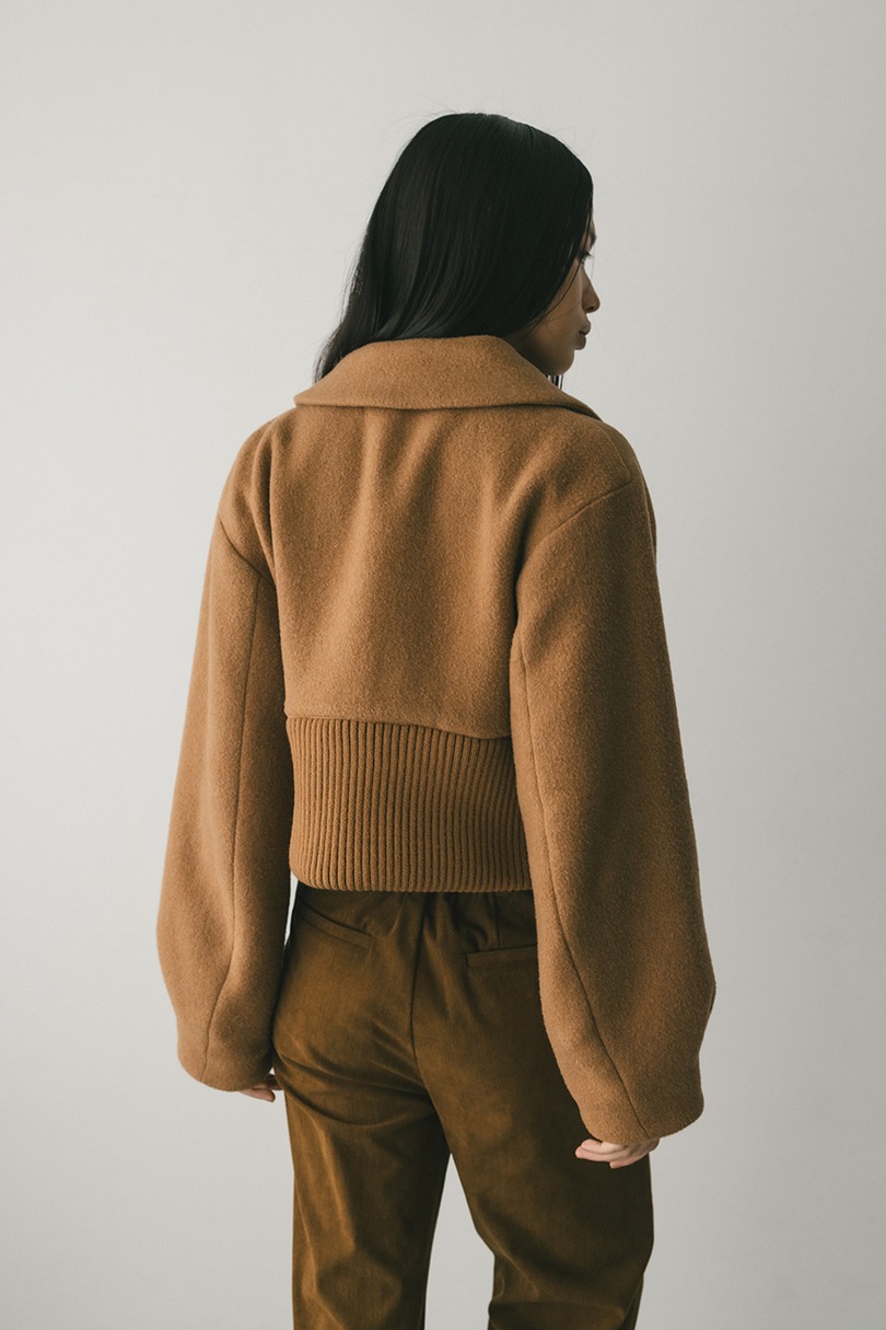 ワイドリブショートコート 詳細画像 CAM 12