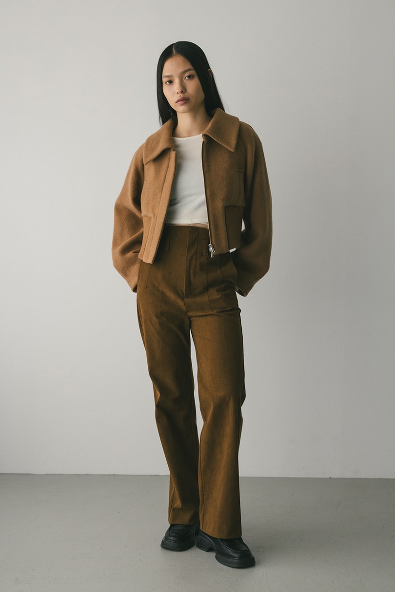 ワイドリブショートコート 詳細画像 CAM 2