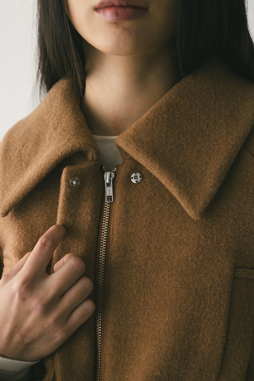 ワイドリブショートコート 詳細画像 CAM 6