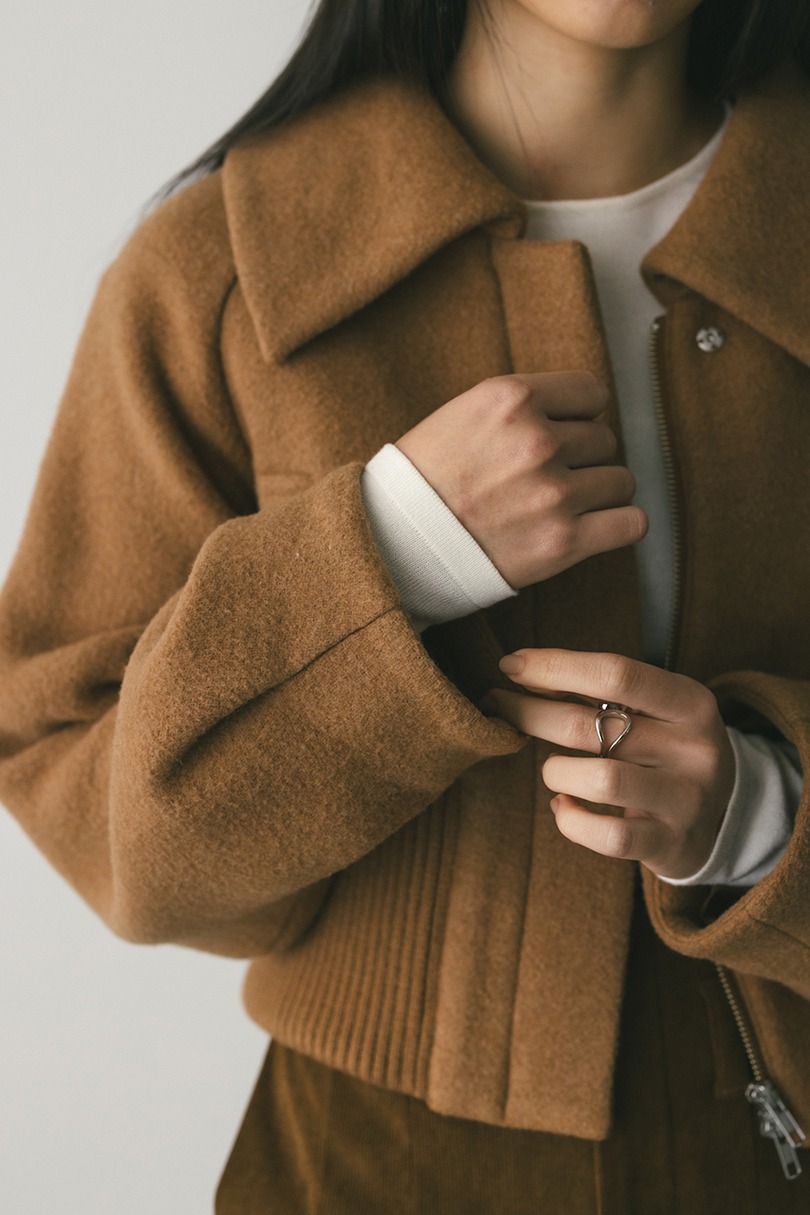 ワイドリブショートコート 詳細画像 CAM 8