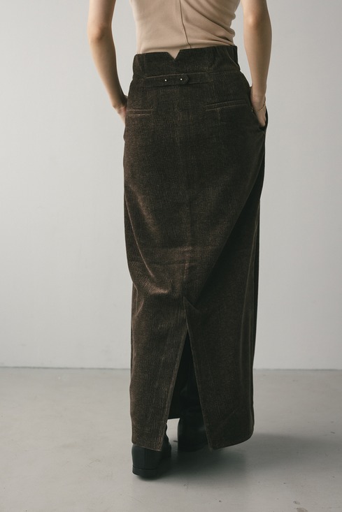 ハイウエストタックベロアスカート｜STYLEMIXER（スタイル