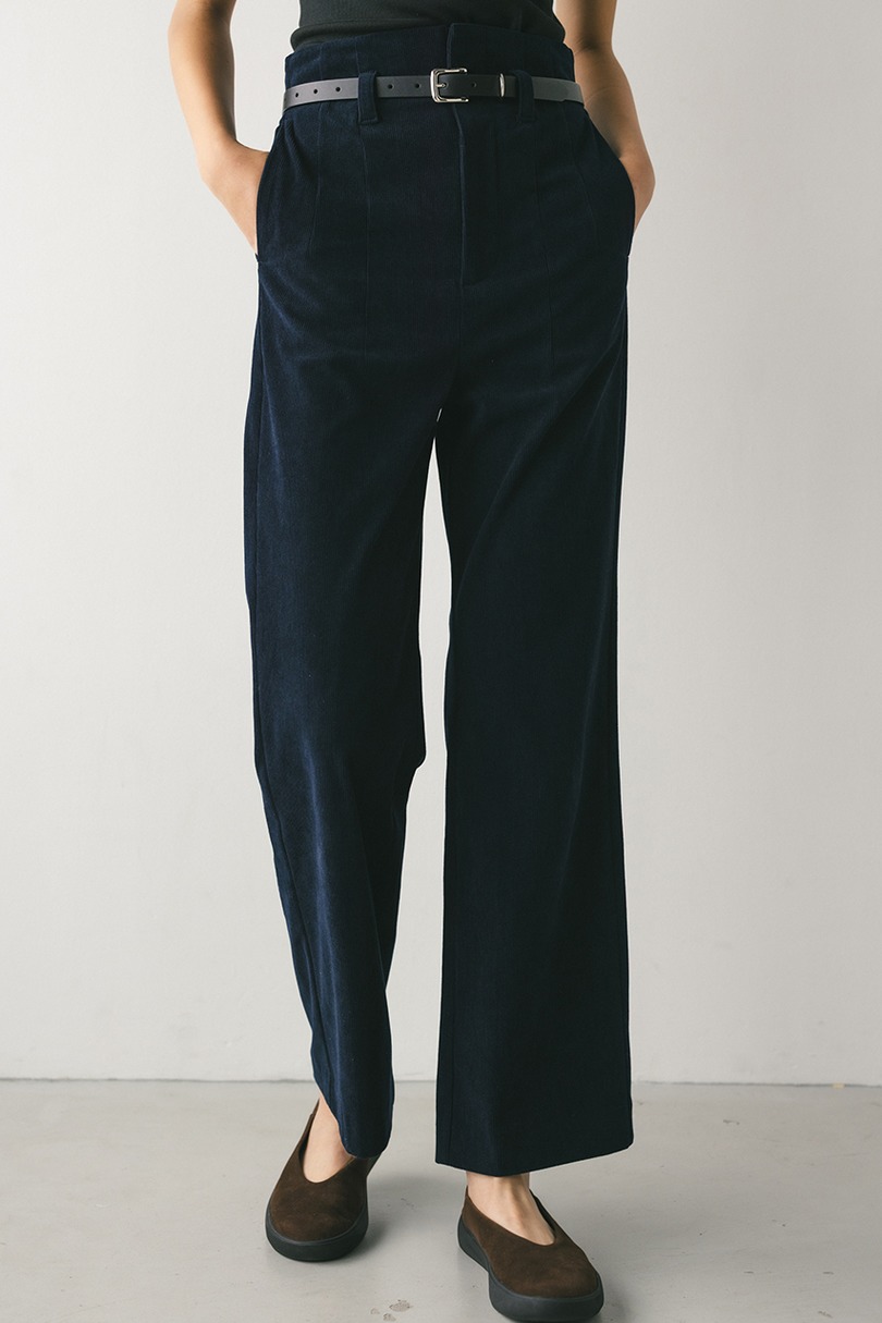 コーデュロイセミフレアパンツ