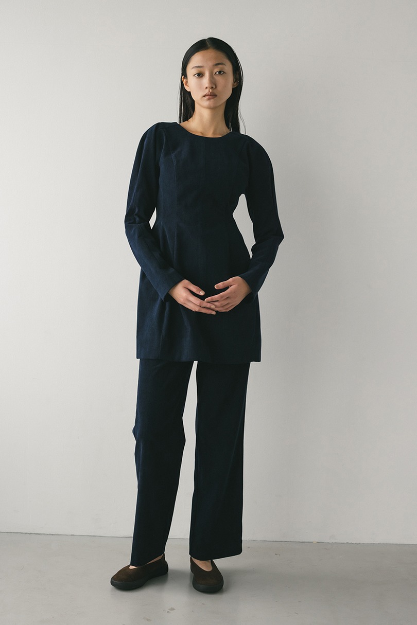 コーデュロイセミフレアパンツ 詳細画像 NVY 3