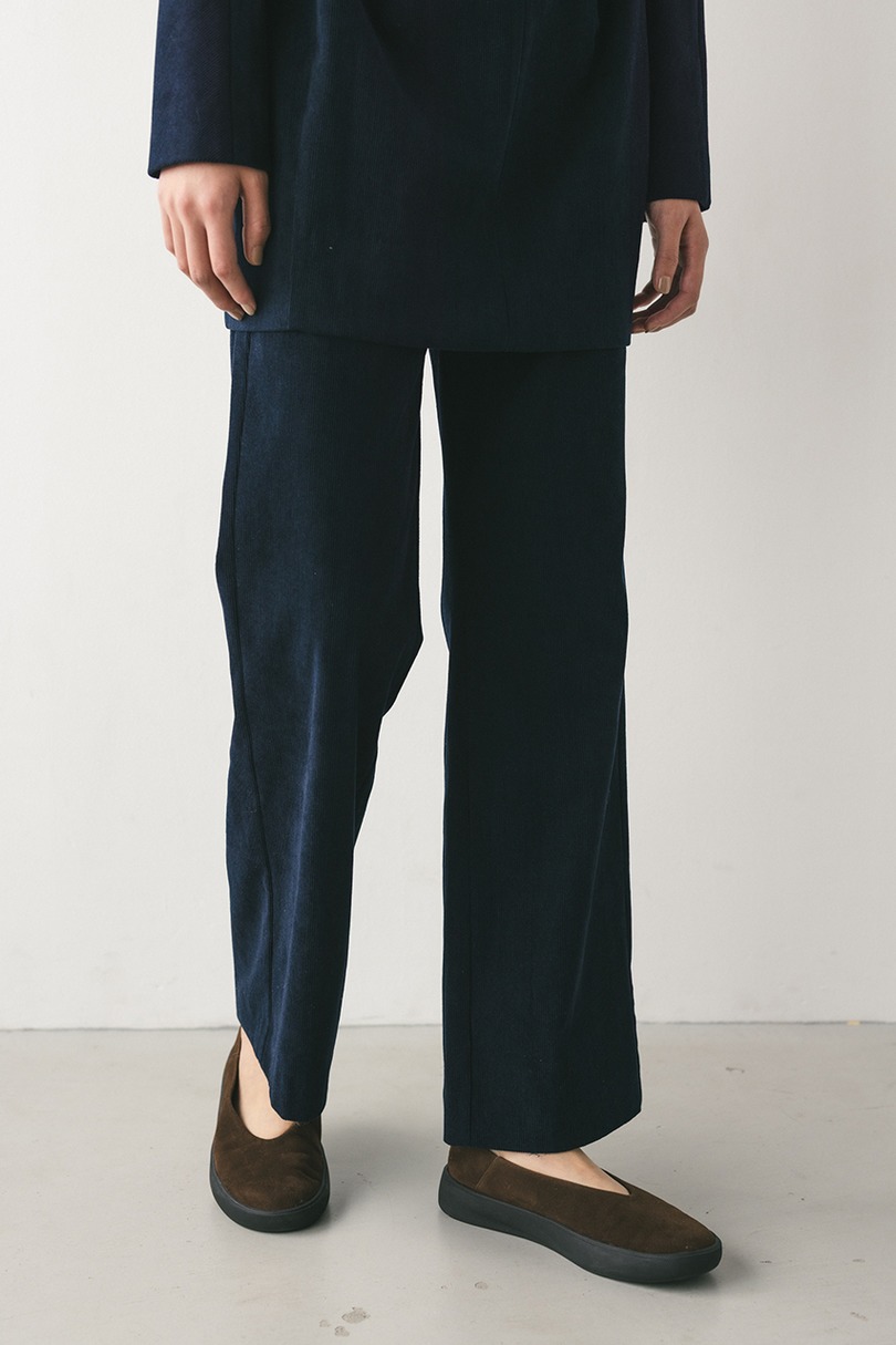 コーデュロイセミフレアパンツ 詳細画像 NVY 4