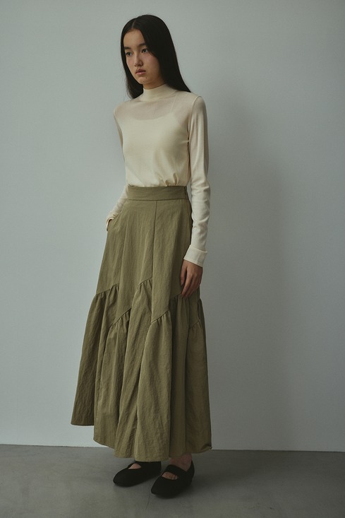 hako☆パネルスカート haco！【スザンヌさんコラボ】配色プリーツのパネルスカート