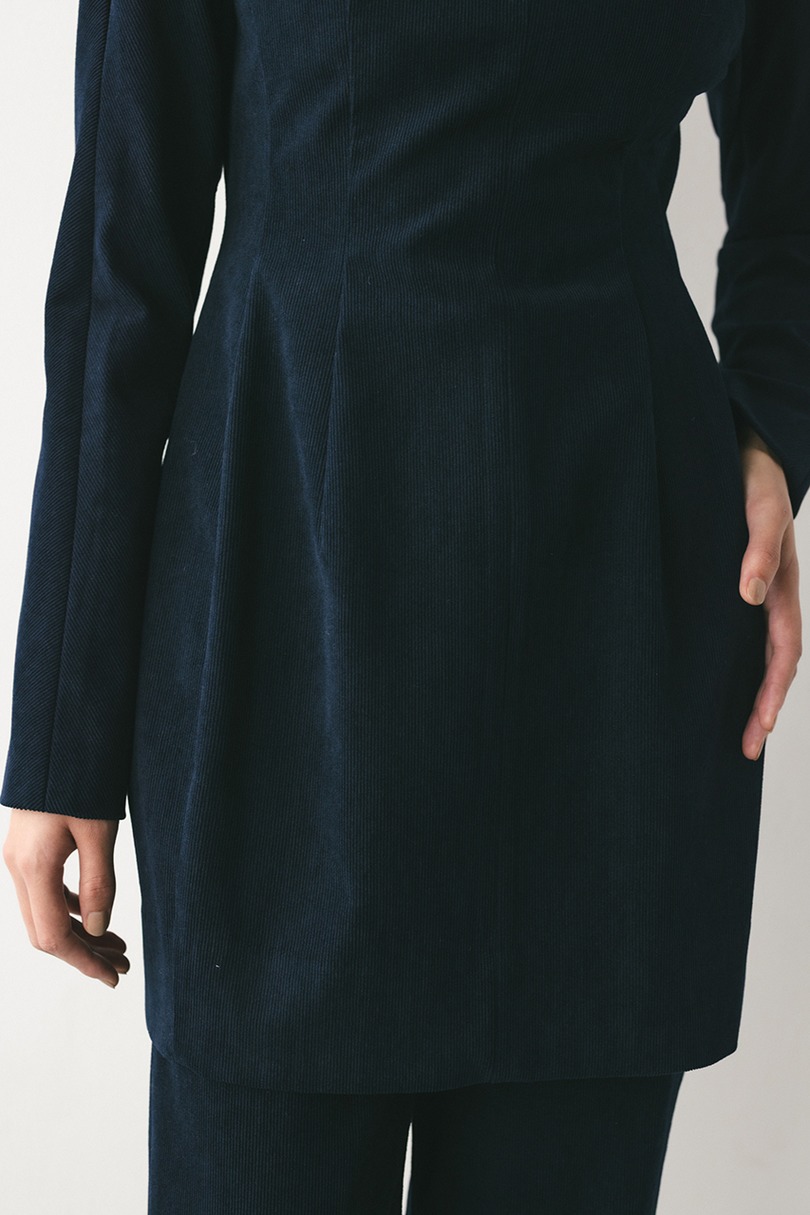 コーデュロイフォルムミニワンピース 詳細画像 NVY 10