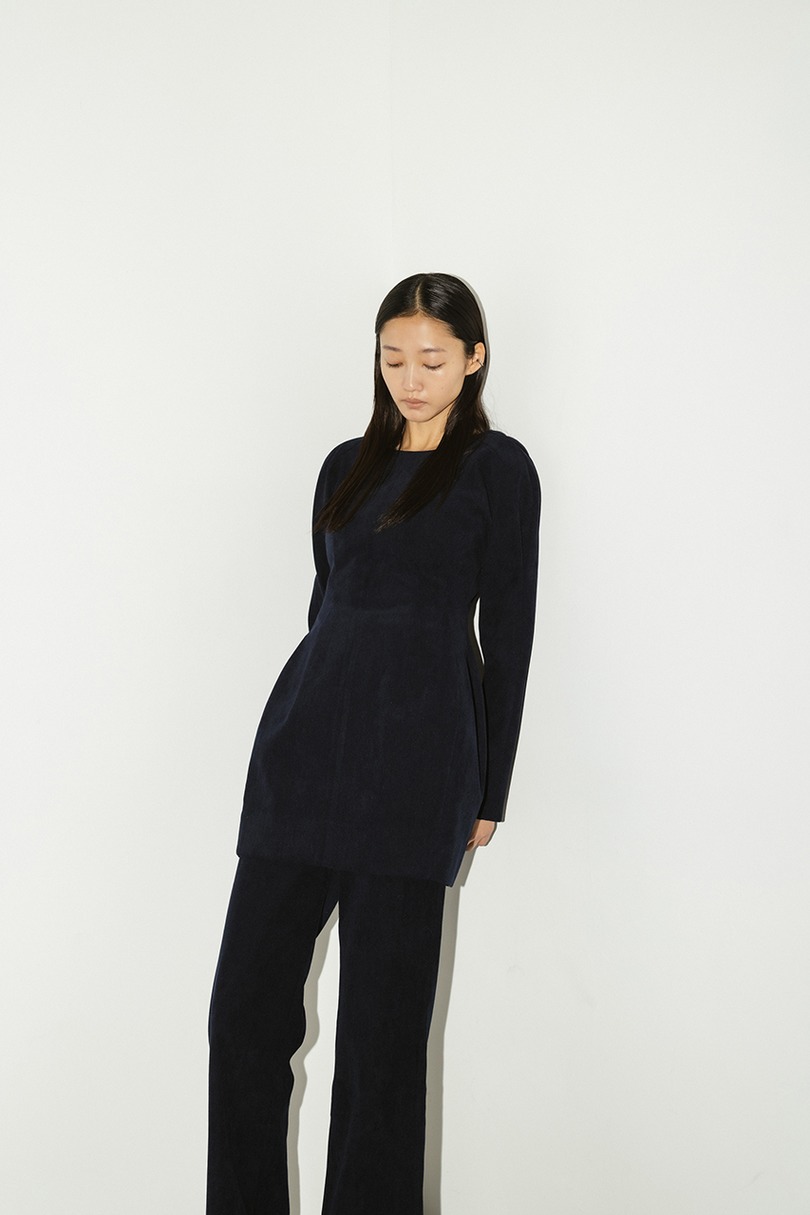 コーデュロイフォルムミニワンピース 詳細画像 NVY 2