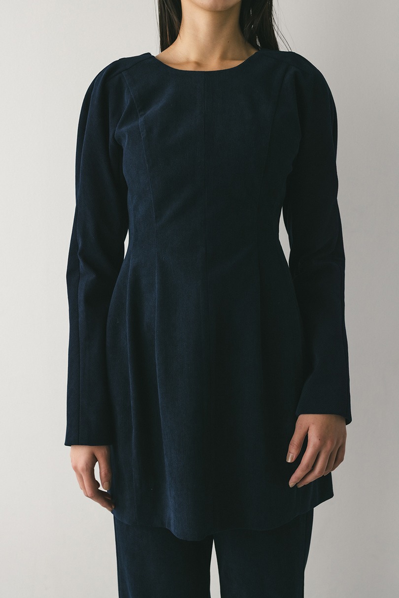 コーデュロイフォルムミニワンピース 詳細画像 NVY 6