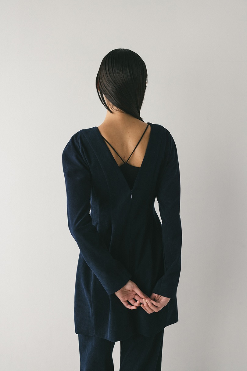 コーデュロイフォルムミニワンピース 詳細画像 NVY 9