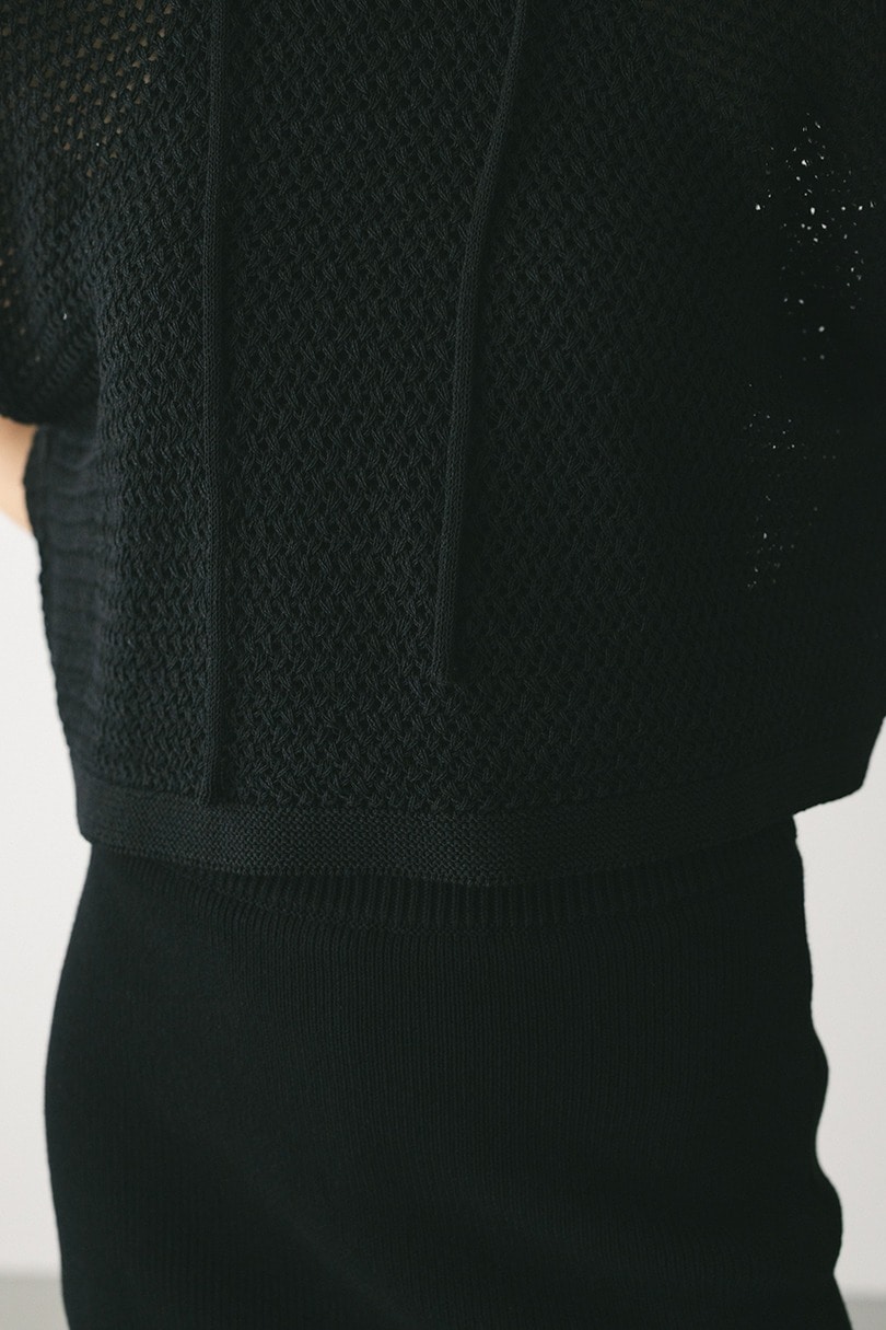 ルーズクロシェニットトップ 詳細画像 BLK 10