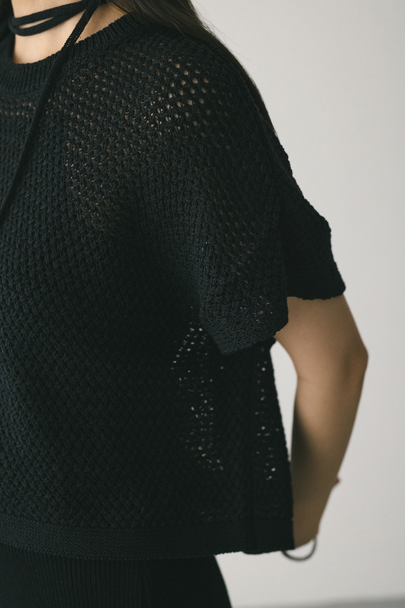 ルーズクロシェニットトップ 詳細画像 BLK 11
