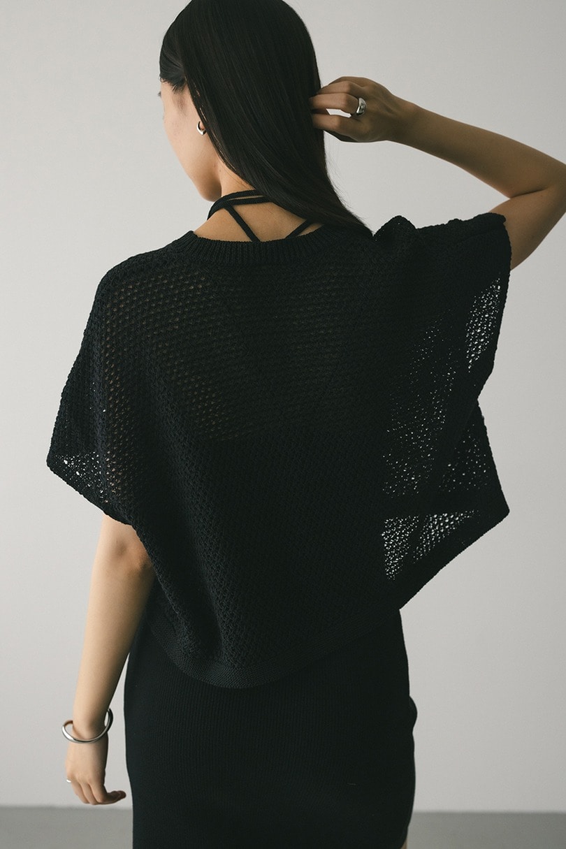 ルーズクロシェニットトップ 詳細画像 BLK 8