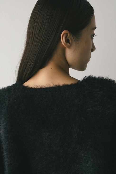 ダブルクロスシャギーニットカーデ｜STYLEMIXER（スタイルミキサー