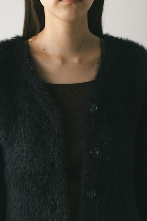 ダブルクロスシャギーニットカーデ｜STYLEMIXER（スタイルミキサー