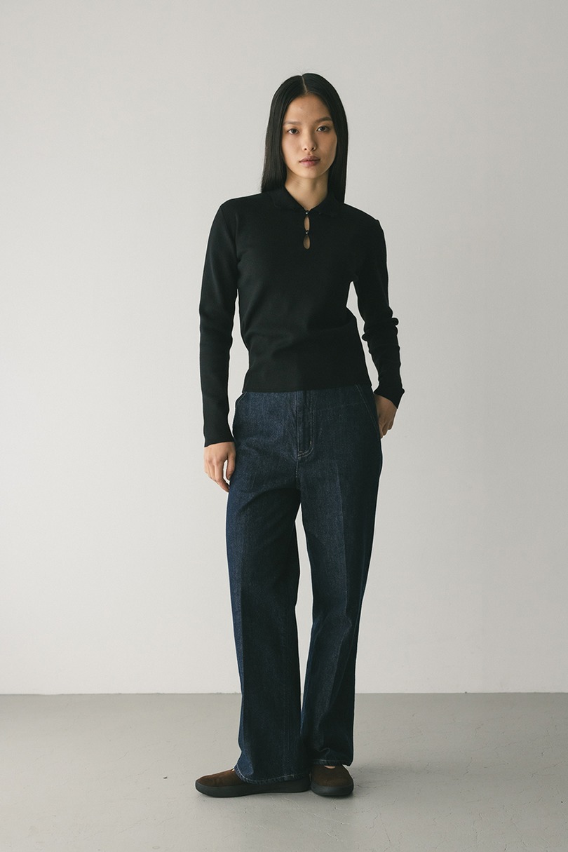 2WAYネックニットトップ 詳細画像 BLK 2