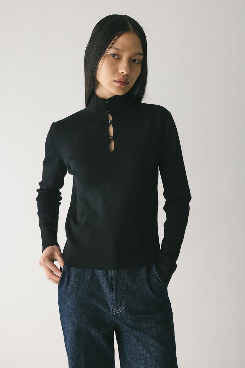 2WAYネックニットトップ 詳細画像 BLK 5