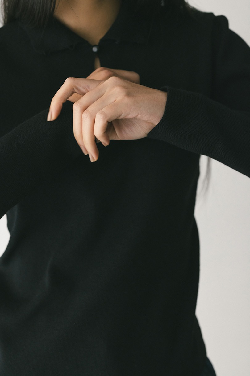 2WAYネックニットトップ 詳細画像 BLK 9