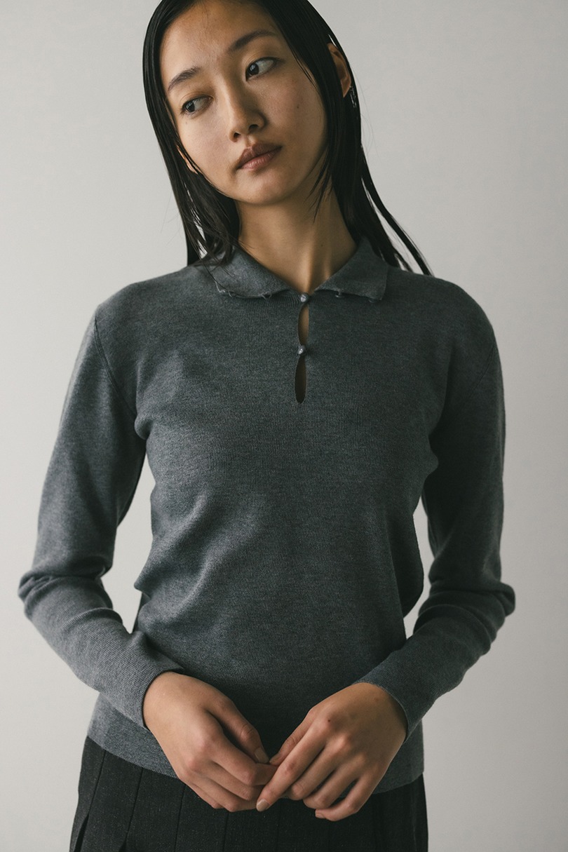 2WAYネックニットトップ 詳細画像 GRY 4