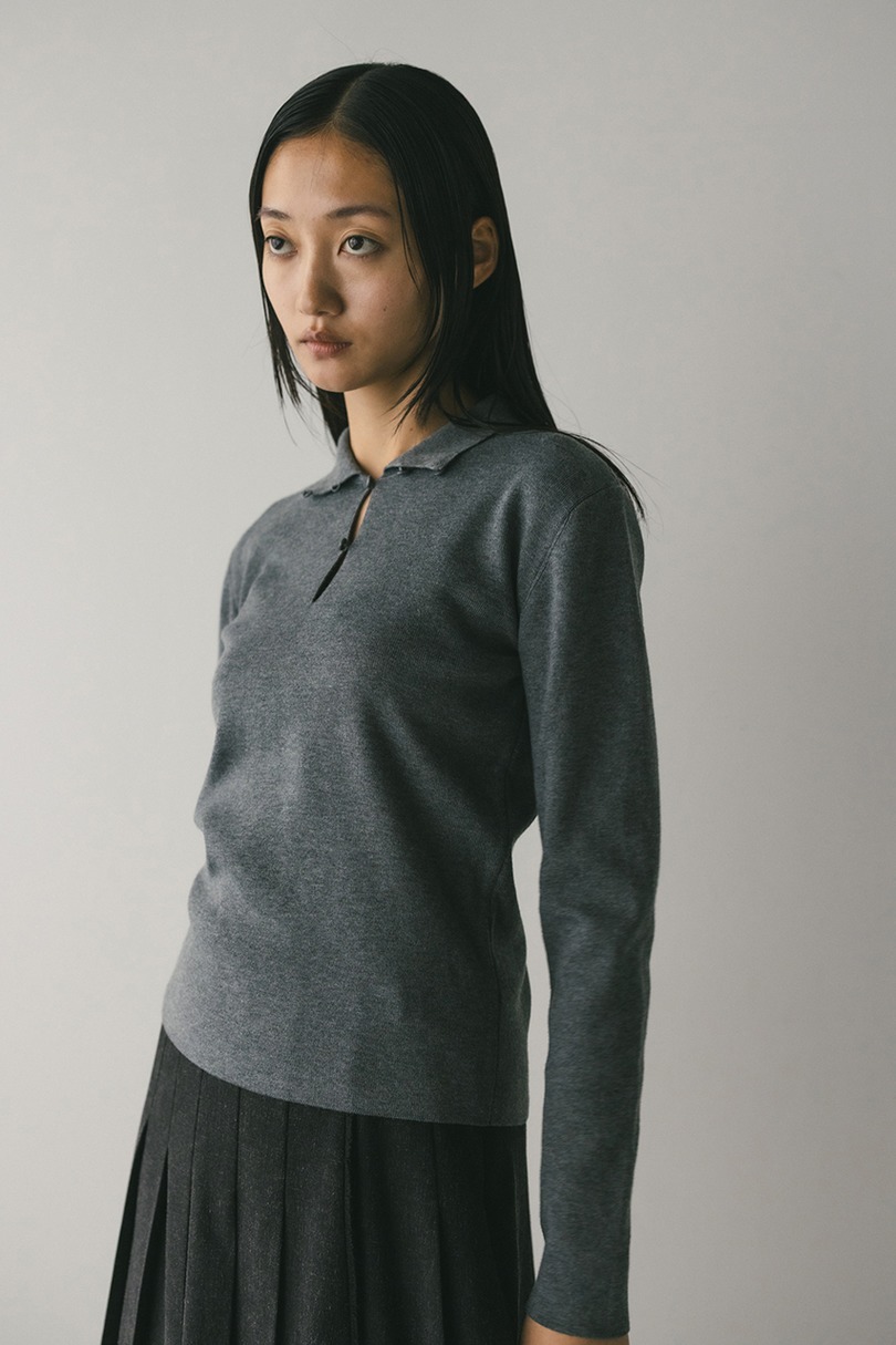 2WAYネックニットトップ 詳細画像 GRY 5