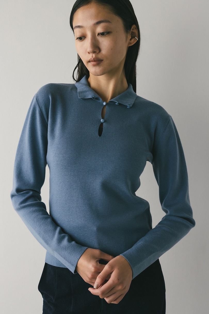 2WAYネックニットトップ 詳細画像 SAX 3