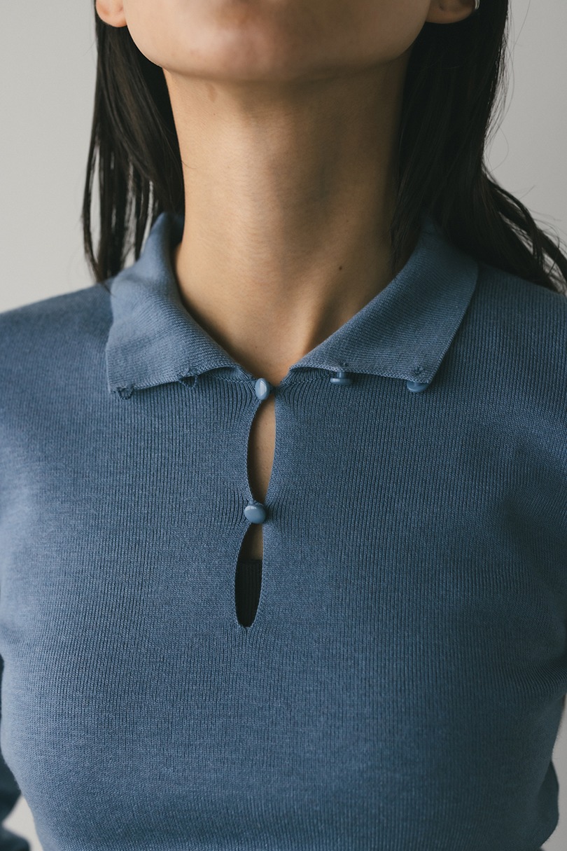 2WAYネックニットトップ 詳細画像 SAX 6