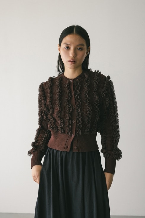 メーテ チュールフリルニットカーデ｜STYLEMIXER（スタイルミキサー