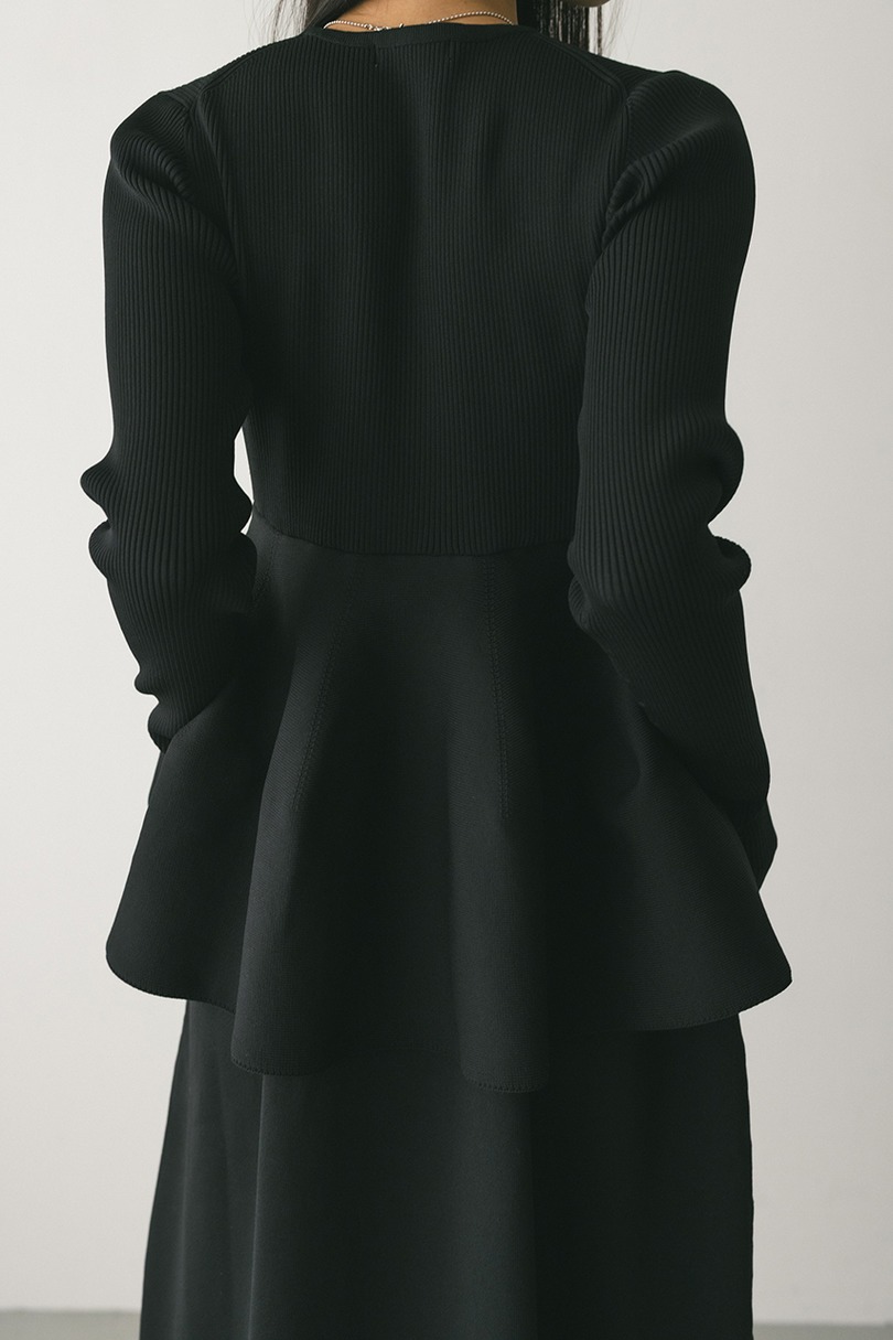 ドッキングフォルムニットワンピース 詳細画像 BLK 9