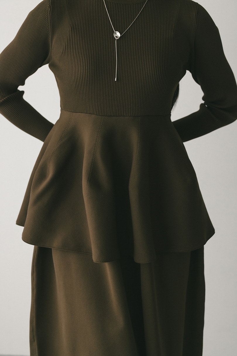 ドッキングフォルムニットワンピース 詳細画像 KHA 6