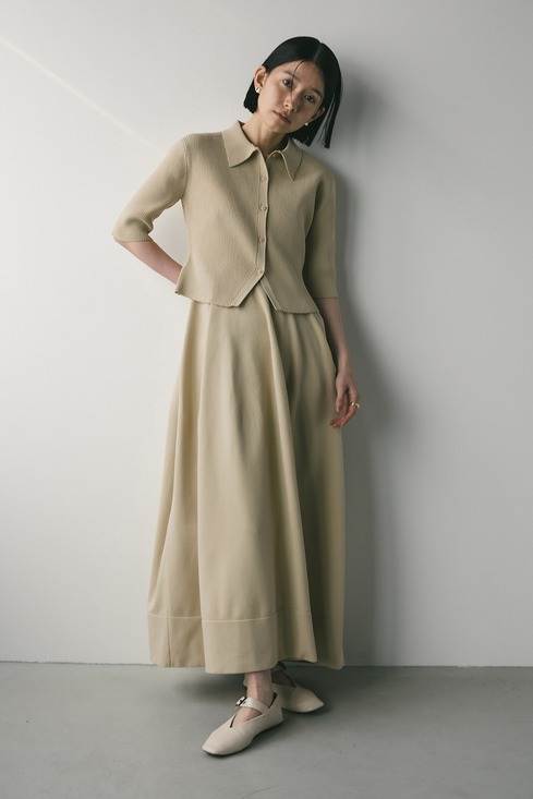 2ピースハーフスリーブポロニットワンピース｜STYLEMIXER（スタイル