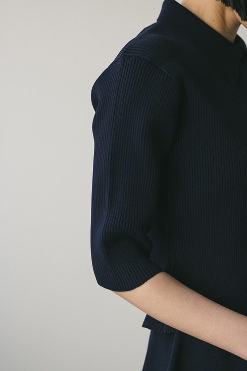 2ピースハーフスリーブポロニットワンピース｜STYLEMIXER（スタイル