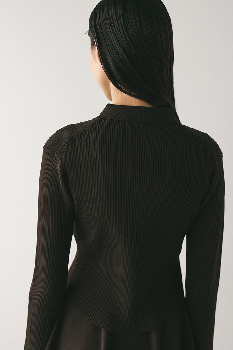 2ピースポロニットワンピース 詳細画像 D/BRN 10