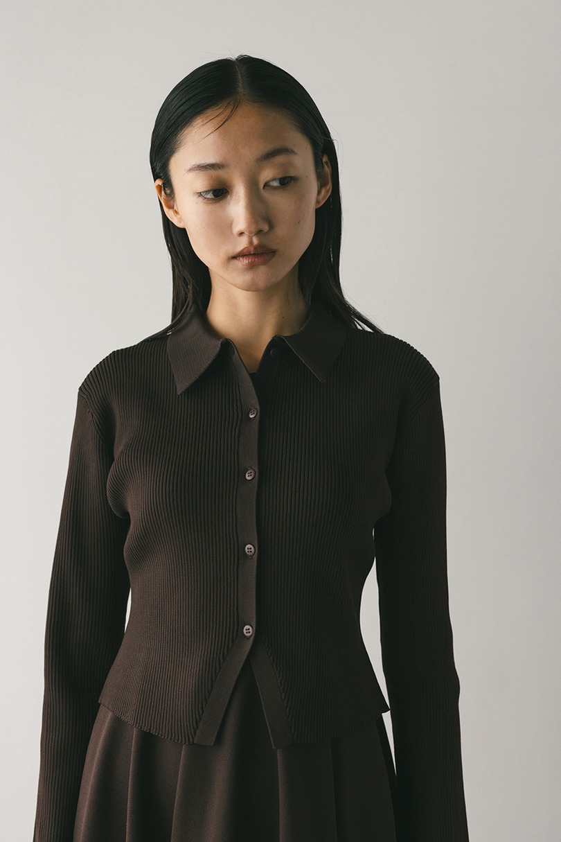 2ピースポロニットワンピース 詳細画像 D/BRN 4