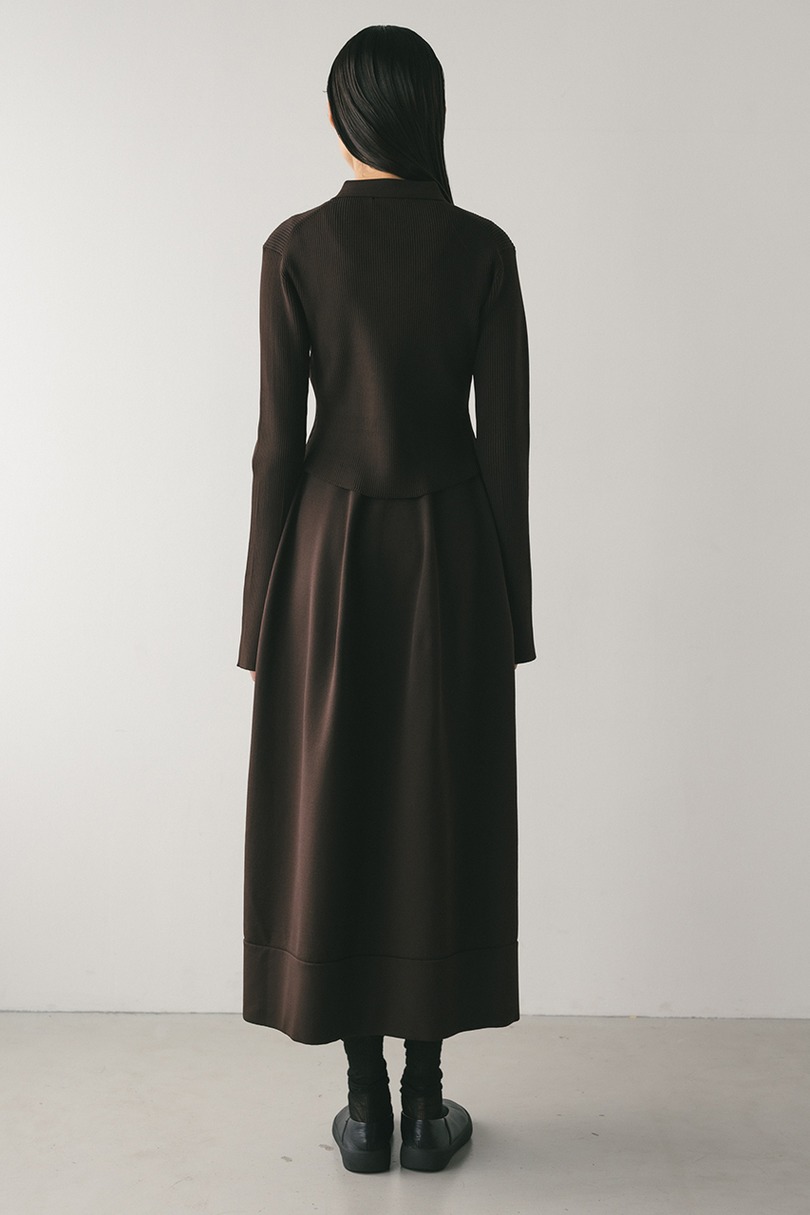 2ピースポロニットワンピース 詳細画像 D/BRN 9