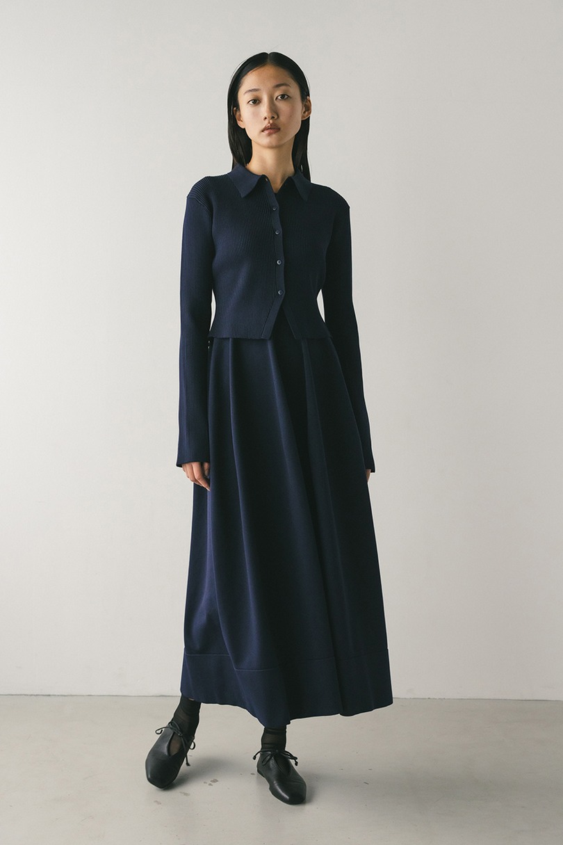 2ピースポロニットワンピース 詳細画像 NVY 2