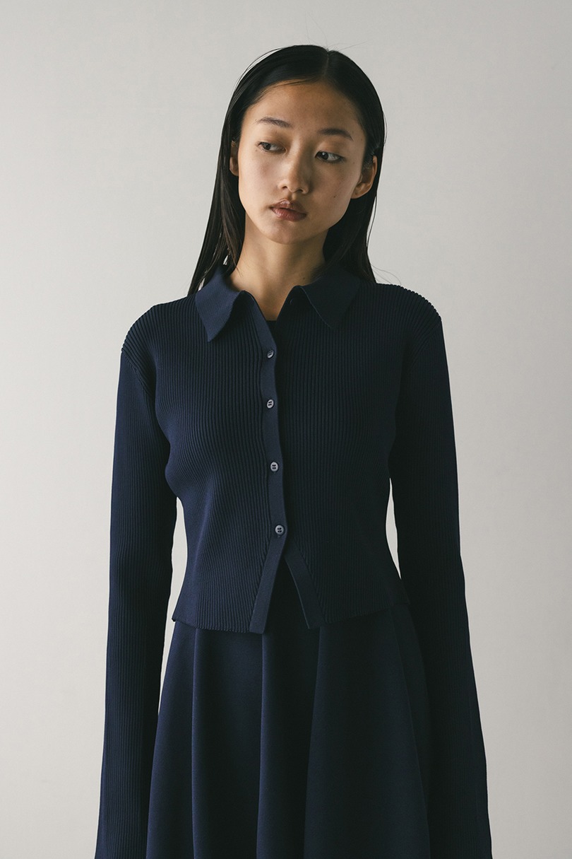 2ピースポロニットワンピース 詳細画像 NVY 3