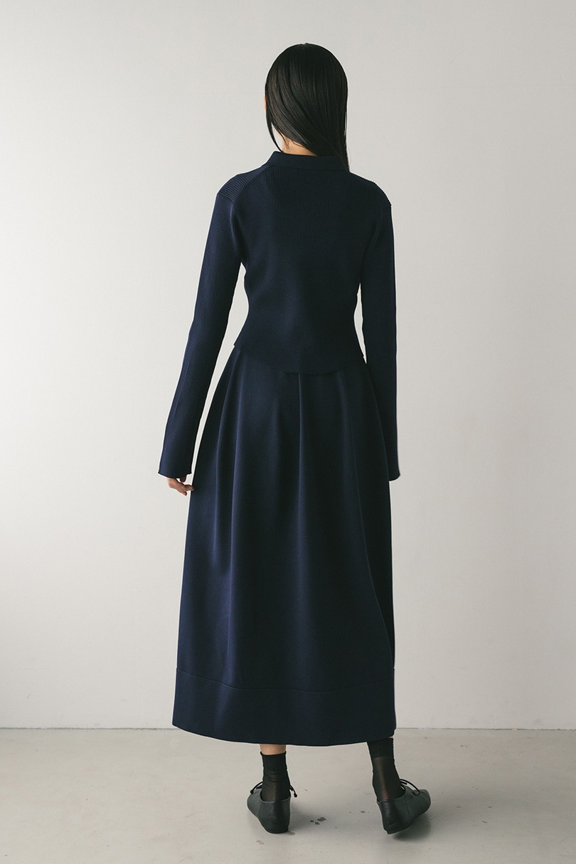 2ピースポロニットワンピース 詳細画像 NVY 7