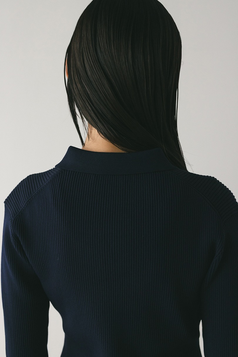 2ピースポロニットワンピース 詳細画像 NVY 8