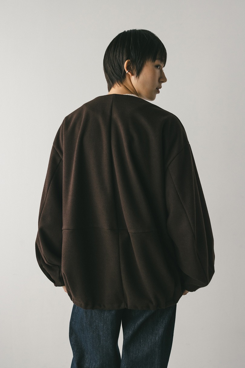 ボンディングノーカラーブルゾン 詳細画像 BRN 10