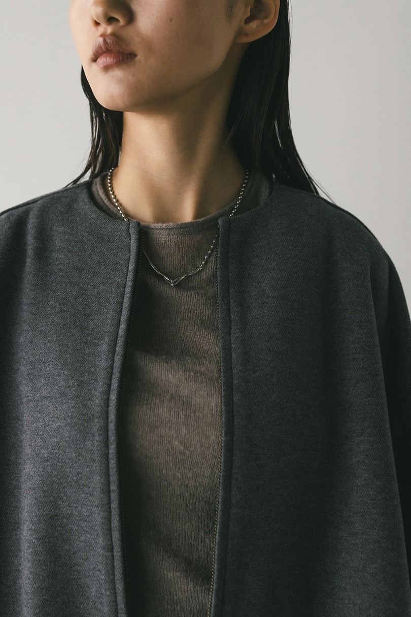 ボンディングノーカラーブルゾン 詳細画像 GRY 4